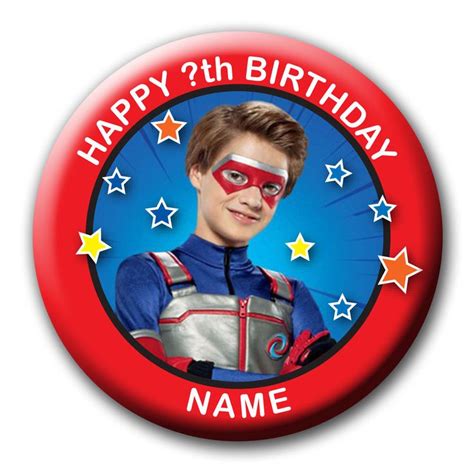 PERSONALISED HENRY DANGER BIRTHDAY HUGE BADGES/FRIDGE MAGNETS/MIRRORS - 58MM #BongoBadges # ...