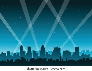 Blue City Lights Background Copyspace Stock Vector (Royalty Free ...