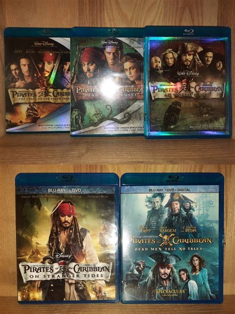 Pirates Of The Caribbean Movies Blu-ray, Hobbies & Toys, Music & Media, CDs & DVDs on Carousell