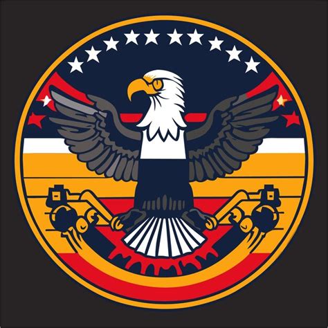 Premium Vector | Bald eagle with usa flag colors vector graphics