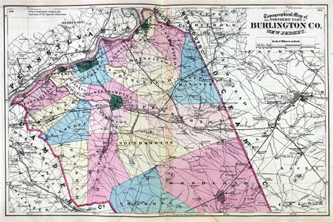 Map of Burlington County North, New Jersey 1872 #nj #map # ...