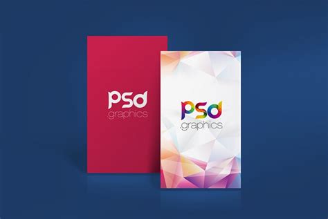 Vertical Business Card Mockup Free PSD | PSD Graphics