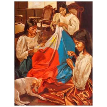 Making the Philippine Flag | Juanito Torres Paintings | Galerie Joaquin | Modern and ...