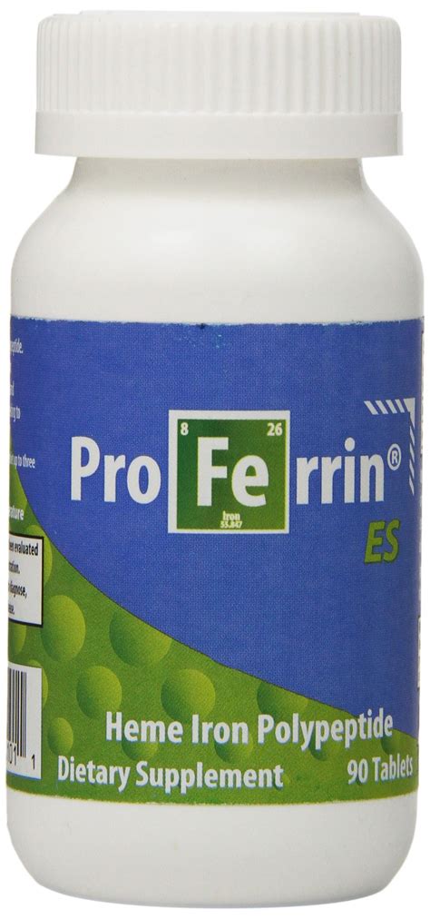 Proferrin ES Heme Iron Polypeptide Dietary Supplement Tablets, Blue ...