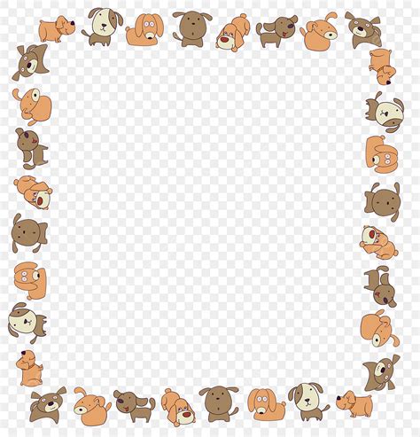 Anime Border White Transparent, Animal Border, Puppy, Dog, Pet PNG ...