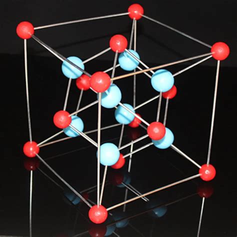 Calciumfluoride,Fluorspar Calcium fluoride unit cell crystal structure model,CaF2 Inorganic ...