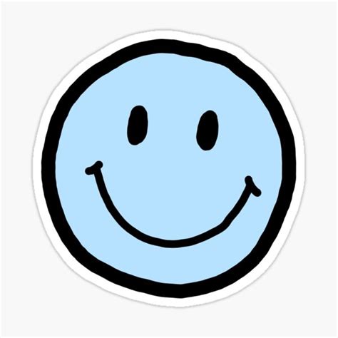 "blue and black smiley face" Sticker for Sale by catholivia | Redbubble