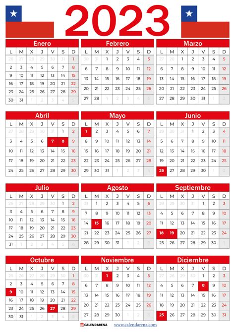 Calendario De Chile 2023 Con Festivos Colombianos 2021 - IMAGESEE