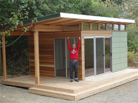 This Vashon Island client works from home at his Modern-Shed home ...