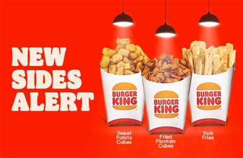 Burger King Nigeria offers sweet potato cubes, fried plantain cubes, and yam fries as new sides ...