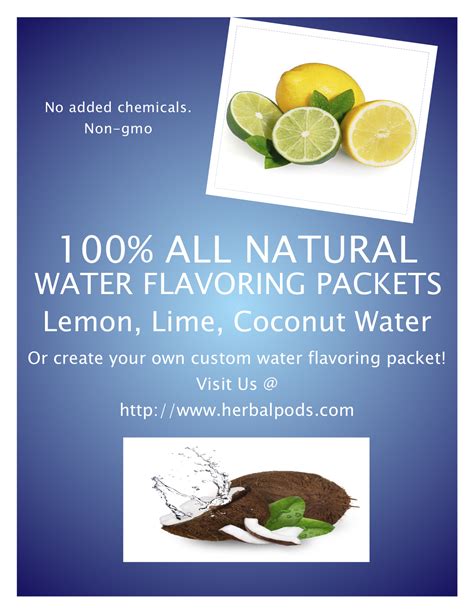 100% all natural water flavoring packets. Taste amazing! Visit us ...