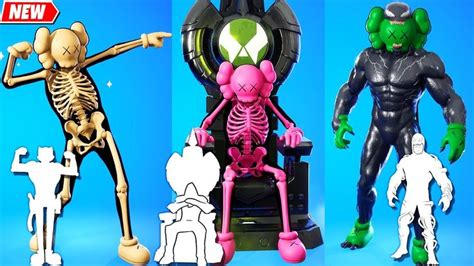 Fortnite KAWS Skeletons doing All Built-In Emotes Fortnite シ | Skeleton dance, Fortnite, Superhero