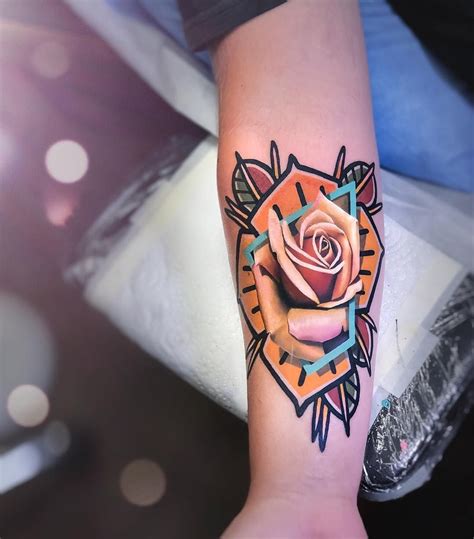 Rose tattoo - crossover tattoo - mixed styles | Tattoos, Tatoo rose, Line tattoos