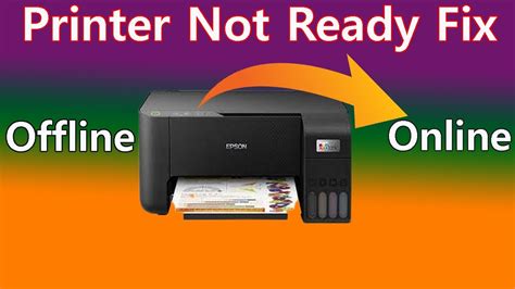 Printer Not Ready || Change Epson Printer Offline To Online || How To ...