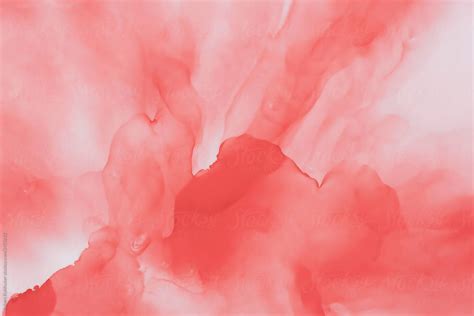 "Abstract Coral Color Fluid Background" by Stocksy Contributor "Robert ...