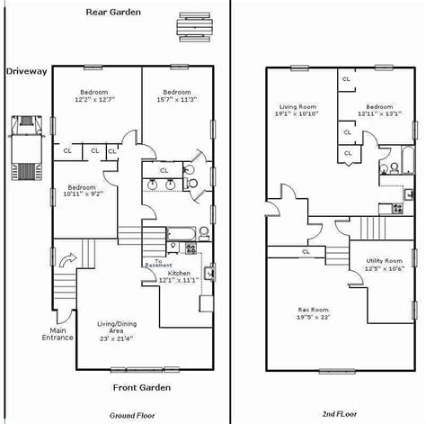 2 Story Barndominium Floor Plans