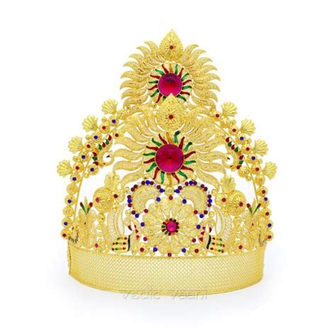 Crown For God & Goddess with Goldplated Divine Meenakari Artwork in ...