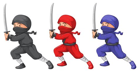 Ninja Cartoon Vector Art, Icons, and Graphics for Free Download