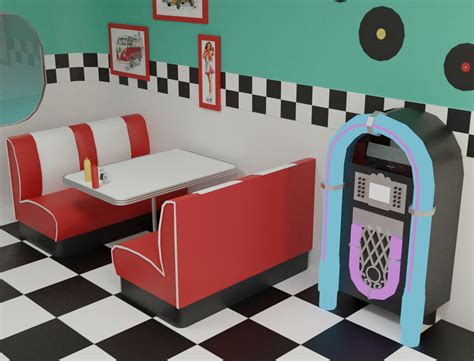 ArtStation - American diner - Full version | Game Assets