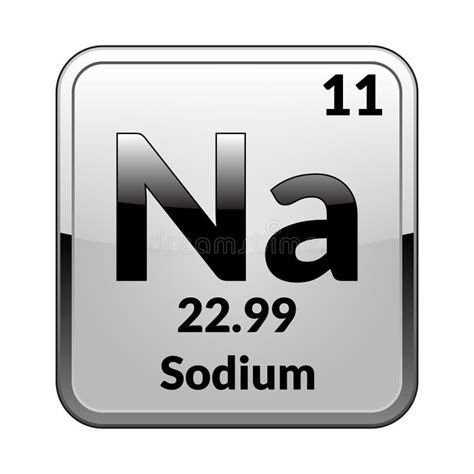 Periodic Table Element Sodium Icon. Stock Illustration - Illustration ...