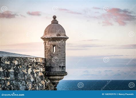 Sunset at El Morro Castle at Old San Juan, Puerto Rico. Stock Photo ...