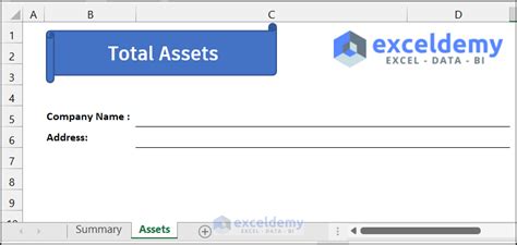 How to Create Consolidated Balance Sheet Format in Excel