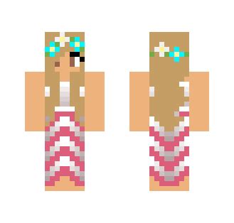 Download Girl in pink and white dress Minecraft Skin for Free. SuperMinecraftSkins