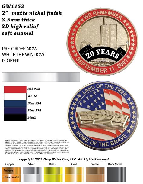 Order the 20 year 9/11 challenge coin from the original creator of the ...