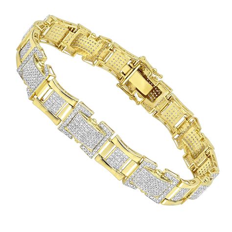 Men's Diamond Bracelet 3.1ct in 10K Gold - Men's Diamond Bracelets ...