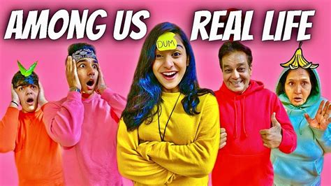 PLAYING AMONG US IN REAL LIFE WITH MY FAMILY | Rimorav Vlogs - YouTube