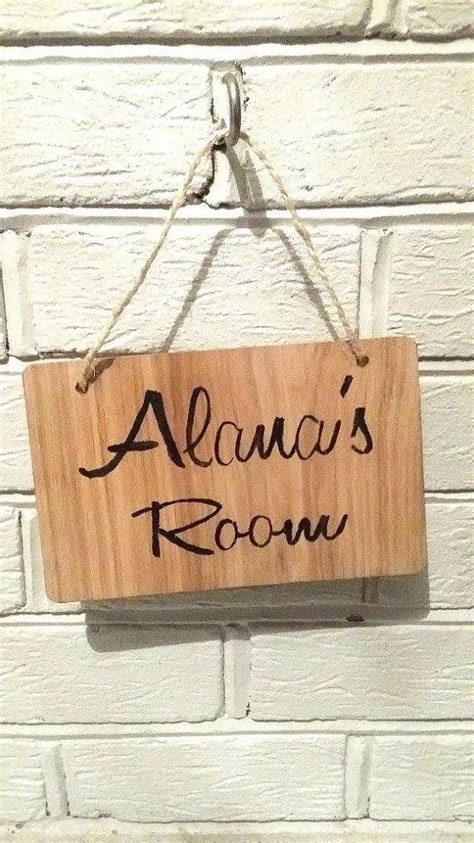 Personalised oak wood room sign Wooden door sign by MakeMemento | Wooden door signs, Wood room ...