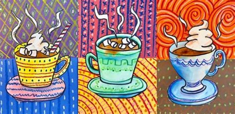 Hot Cocoa Art | Hot chocolate art, Winter art lesson, Winter art projects