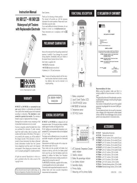 Hanna PH Meter Instructions | Ph | Calibration