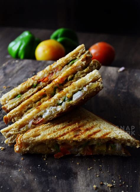 Mix veg grilled cheese sandwich recipe - SnapCook