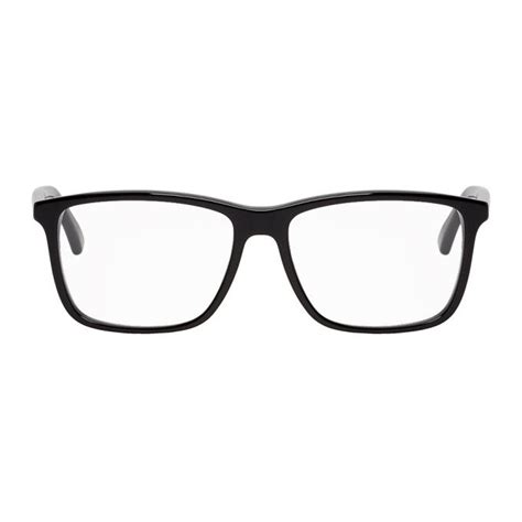 Gucci Black Rectangular Glasses In 005 Black | ModeSens | Trendy ...