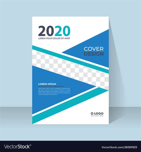 Modern book cover design template in a4 Royalty Free Vector