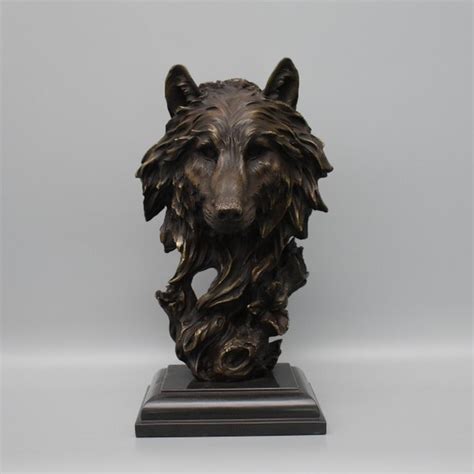 Wolf Sculpture - Etsy