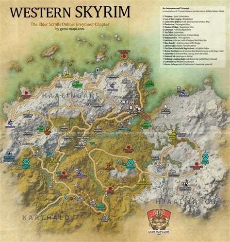 Western Skyrim Map ESO | Skyrim map, Map, Skyrim