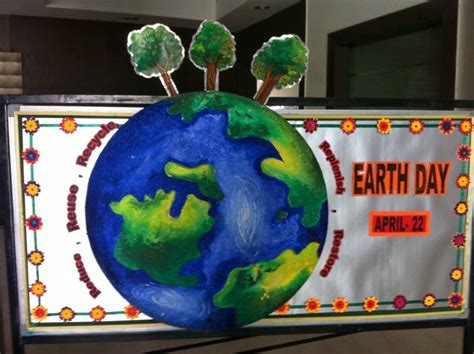 Art ,Craft ideas and bulletin boards for elementary schools: Earth Day bulletin board