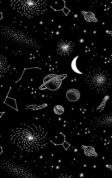 Black space drawing, art, planet, space drawing, stars, black space, galaxy, outer space HD ...