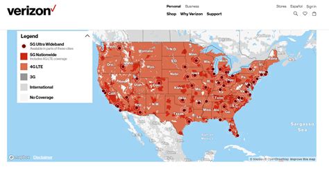 Coverage Map now shows 5G Nationwide : verizon