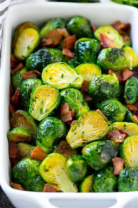 Bacon Roasted Brussels Sprouts - Dinner at the Zoo