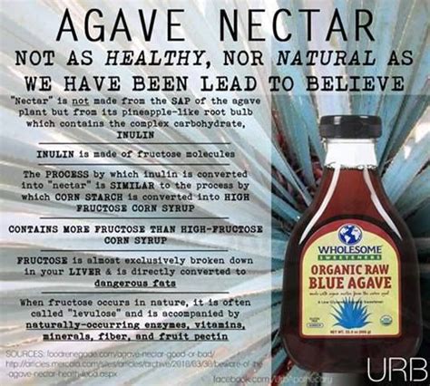 *Do not consume agave nectar* The processing turns it into high ...