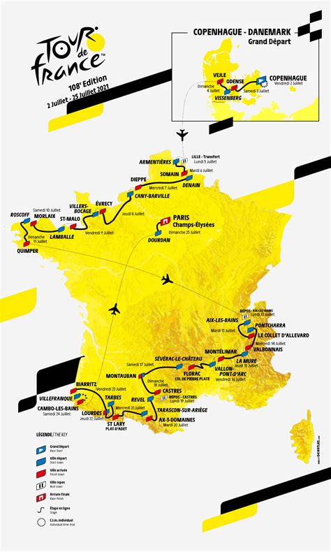 Tour De France 2021 Route Map