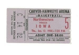 Northwestern at University of Iowa Hawkeyes basketball Jan 12th, 1984 ...