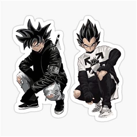 "Goku and Vegeta Drip" Sticker for Sale by myattqlmatten | Redbubble