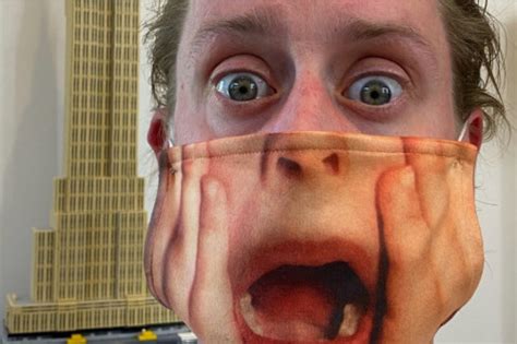 Macaulay Culkin wears Home Alone-themed mask in hilarious photo