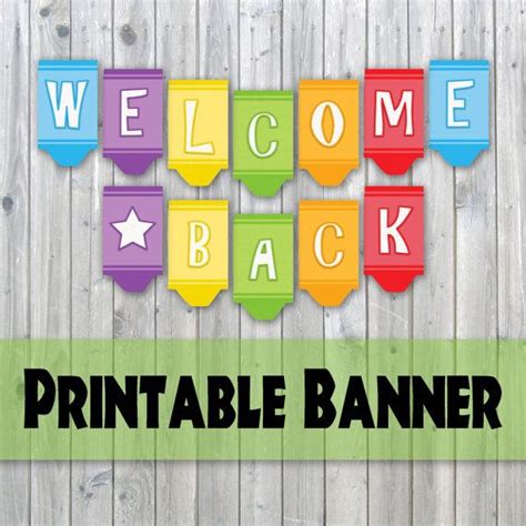 Welcome Back Crayon Design Printable Banner Back to School - Etsy | Welcome banner, Printable ...