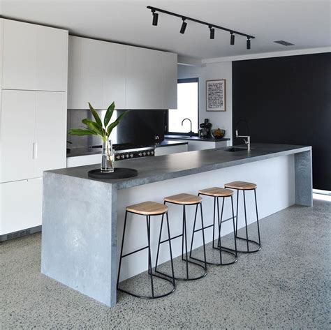 Wonderful Raw Concrete Caesarstone Reviews 12 X Kitchen Layout With Island