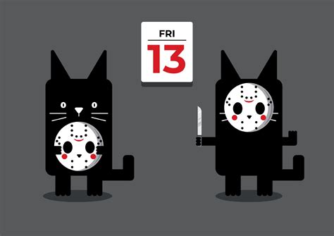 Friday the 13th black cat 2363225 Vector Art at Vecteezy